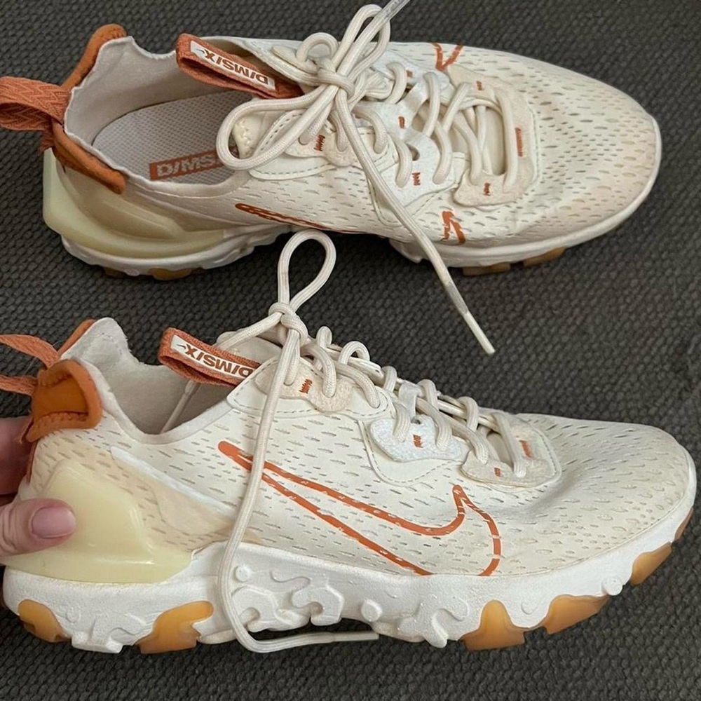 Nike White and Orange Sneakers
